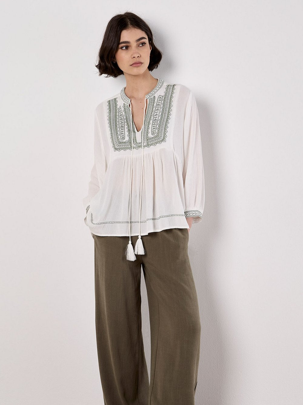 Apricot Bluse Damen Viskose