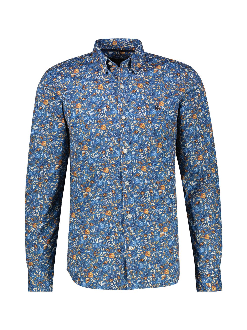 LERROS Langarmhemd Herren Regular Fit Baumwolle bedruckt