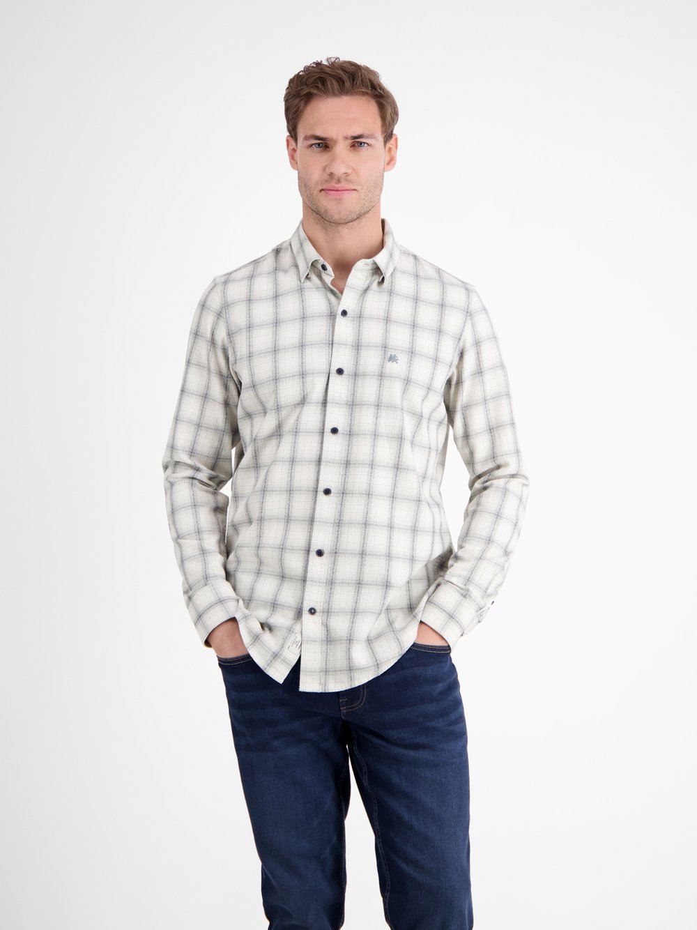 LERROS Karohemd Herren Regular Fit Baumwolle kariert