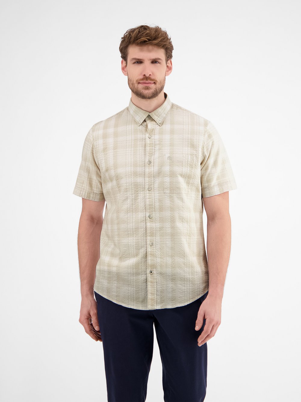 LERROS Karohemd Herren Regular Fit Baumwolle kariert