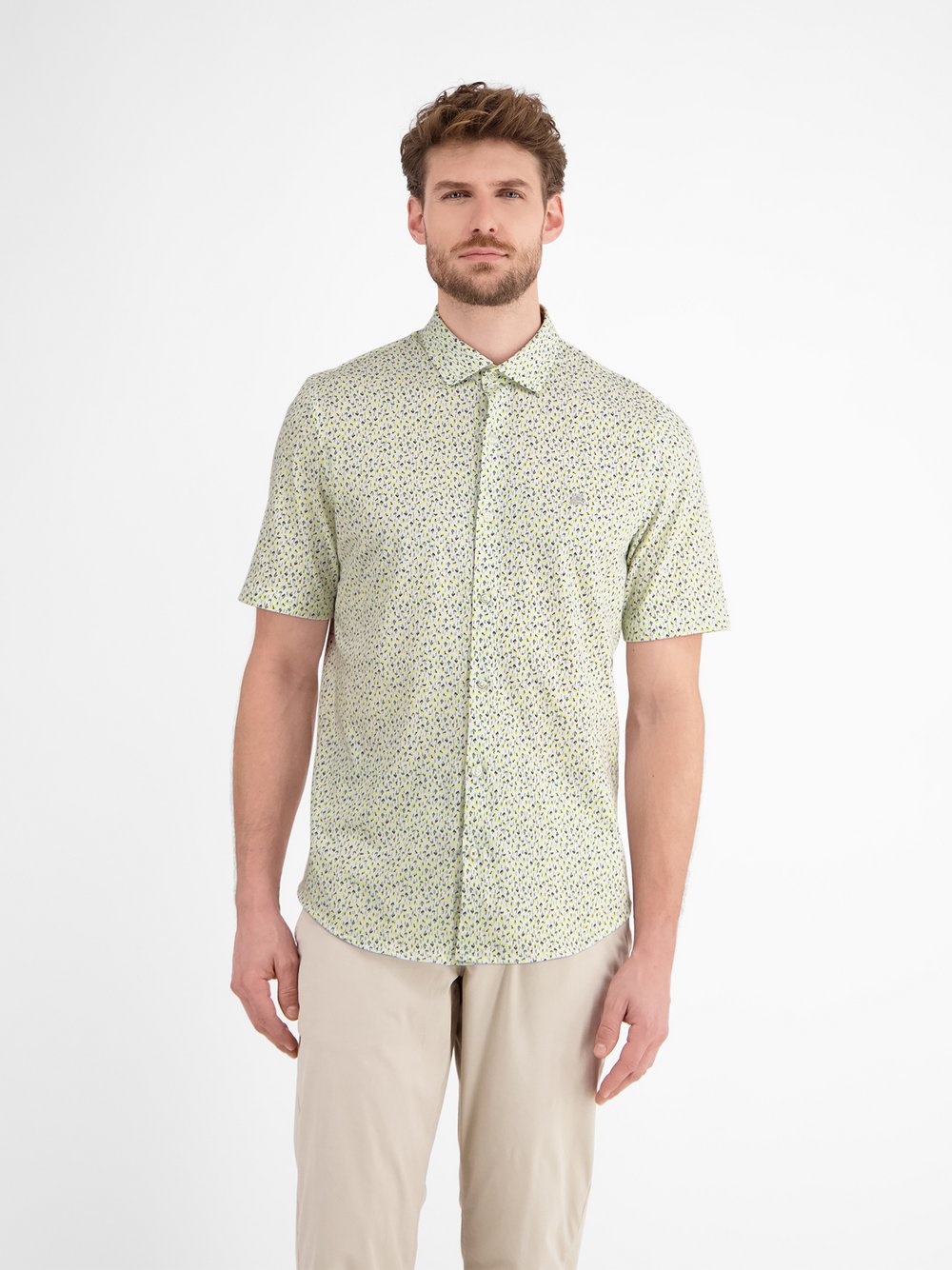 LERROS Kurzarmhemd Herren Regular Fit Baumwolle bedruckt