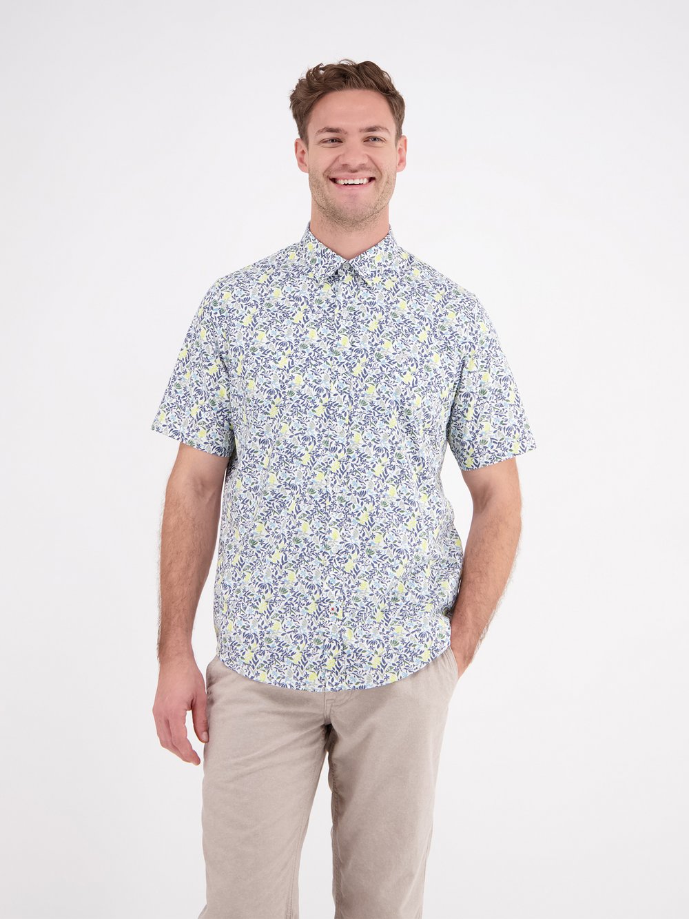 LERROS Kurzarmhemd Herren Regular Fit Baumwolle bedruckt
