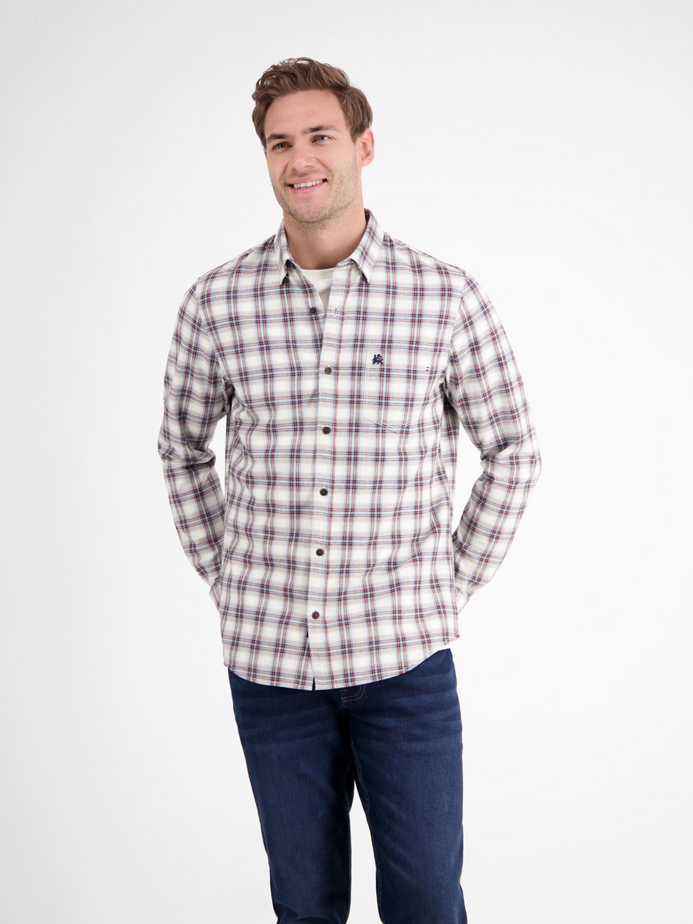 LERROS Karohemd Herren Regular Fit Baumwolle kariert