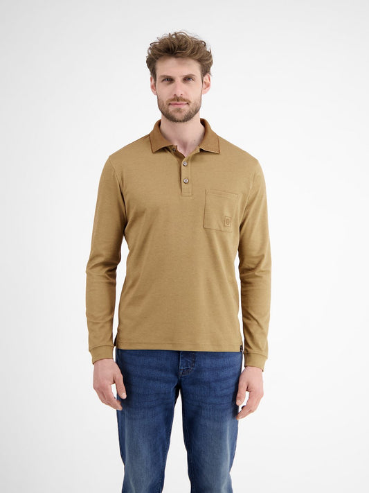 LERROS Langarm-Poloshirt Herren Baumwolle