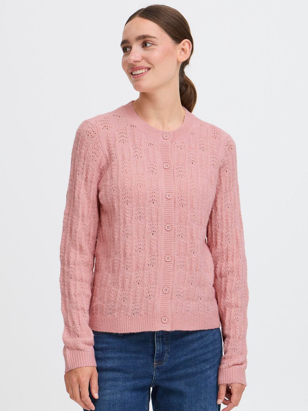 OXMO Strickjacke Damen Baumwolle