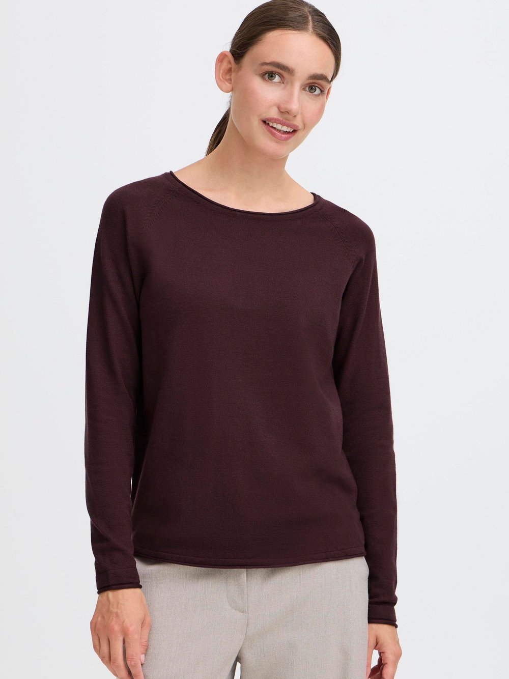 OXMO Strickpullover Damen Stretch