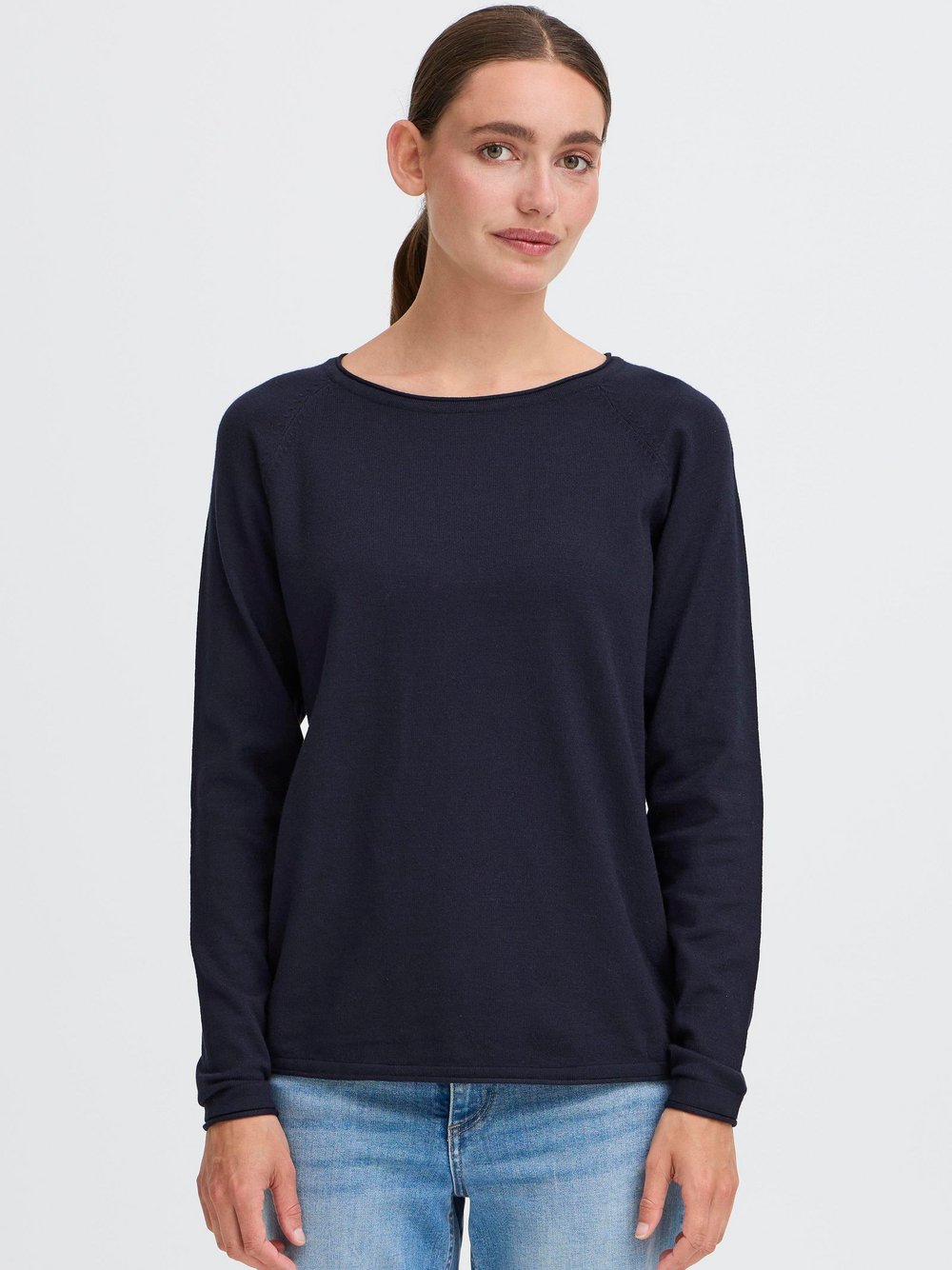 OXMO Strickpullover Damen Stretch