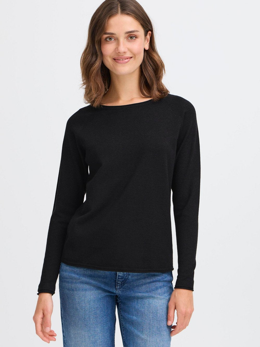 OXMO Strickpullover Damen Stretch