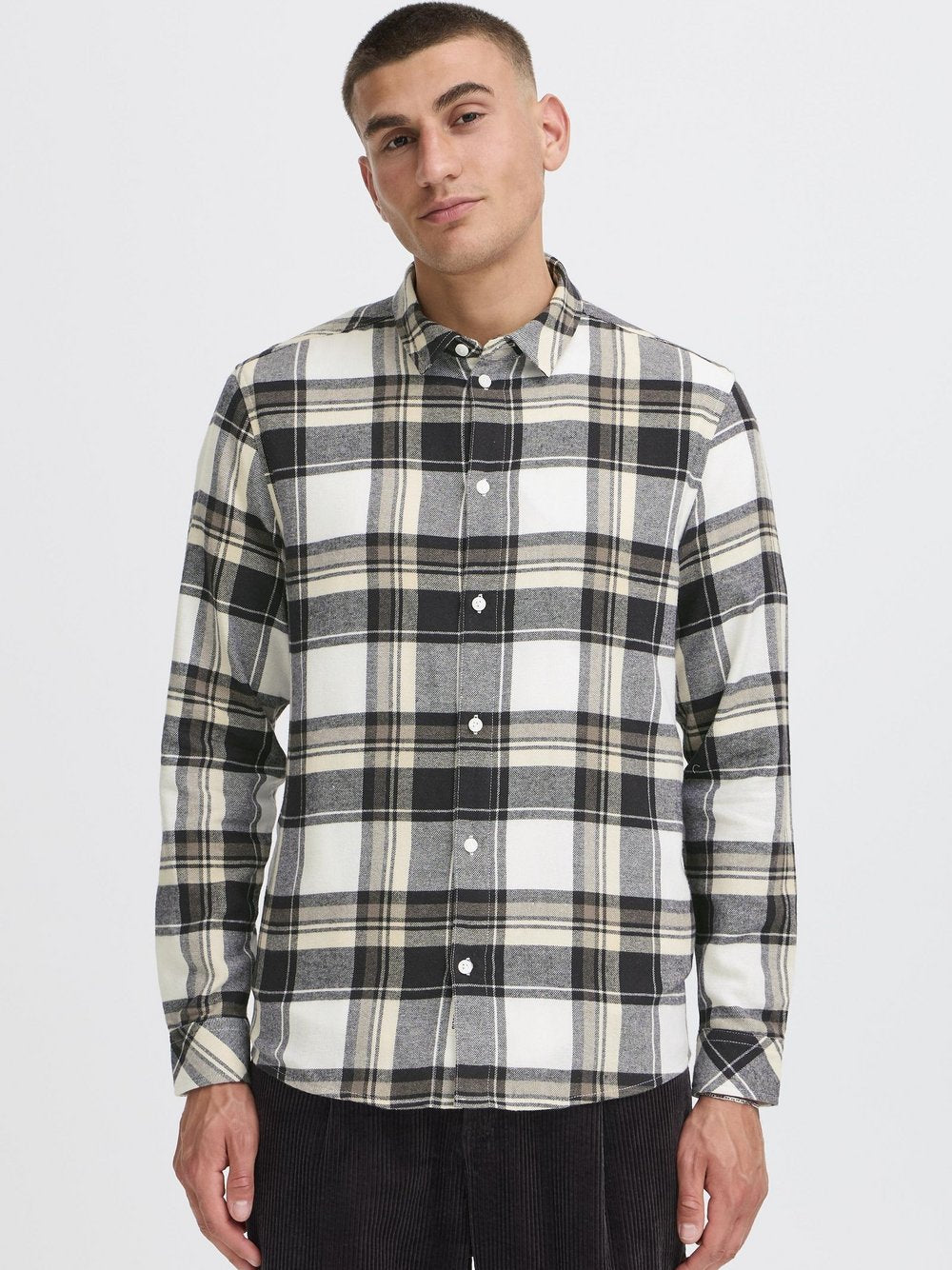 BLEND Flanellhemd Herren Regular Fit Baumwolle kariert