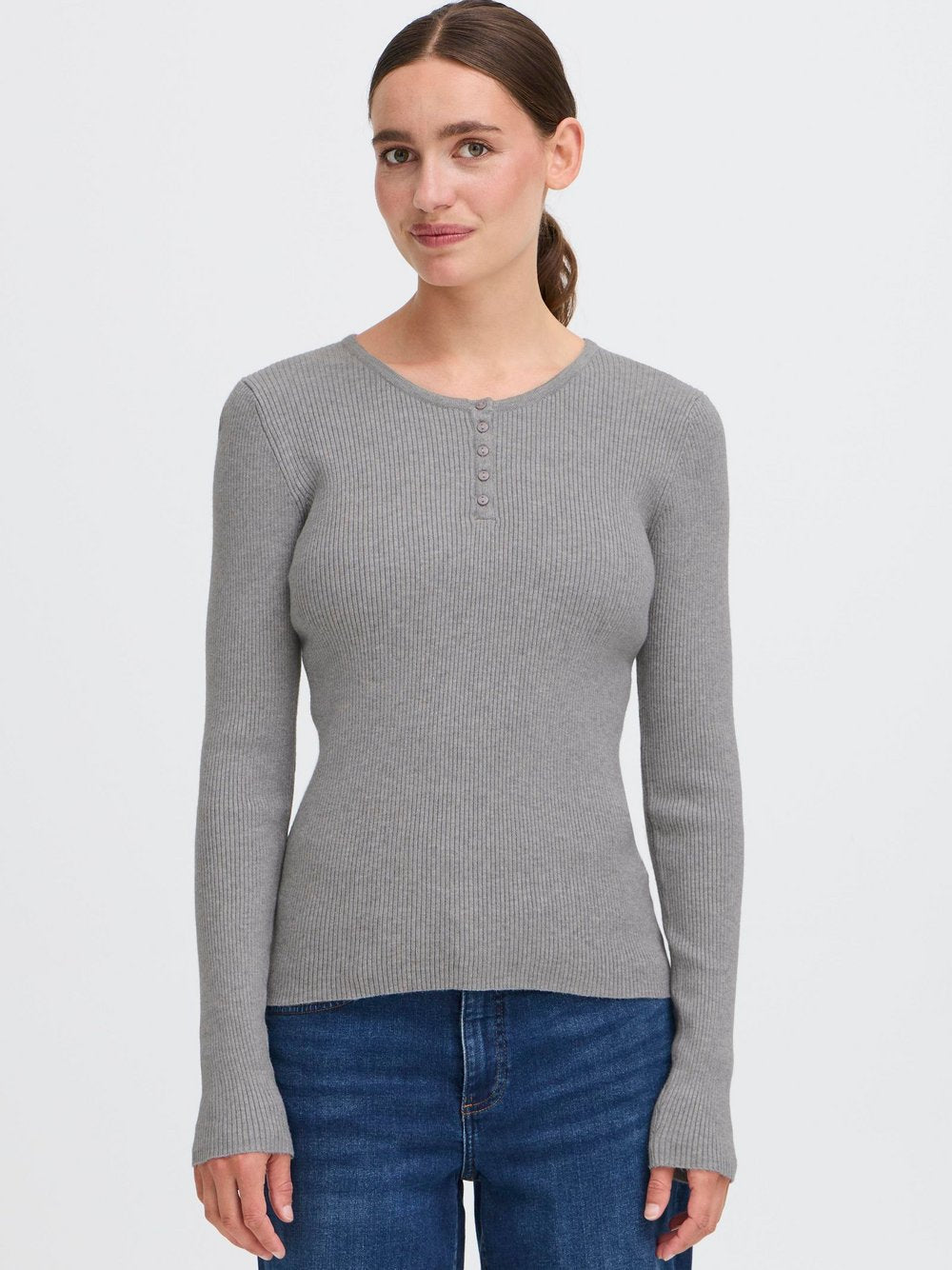 OXMO Langarmshirt Damen Viskose