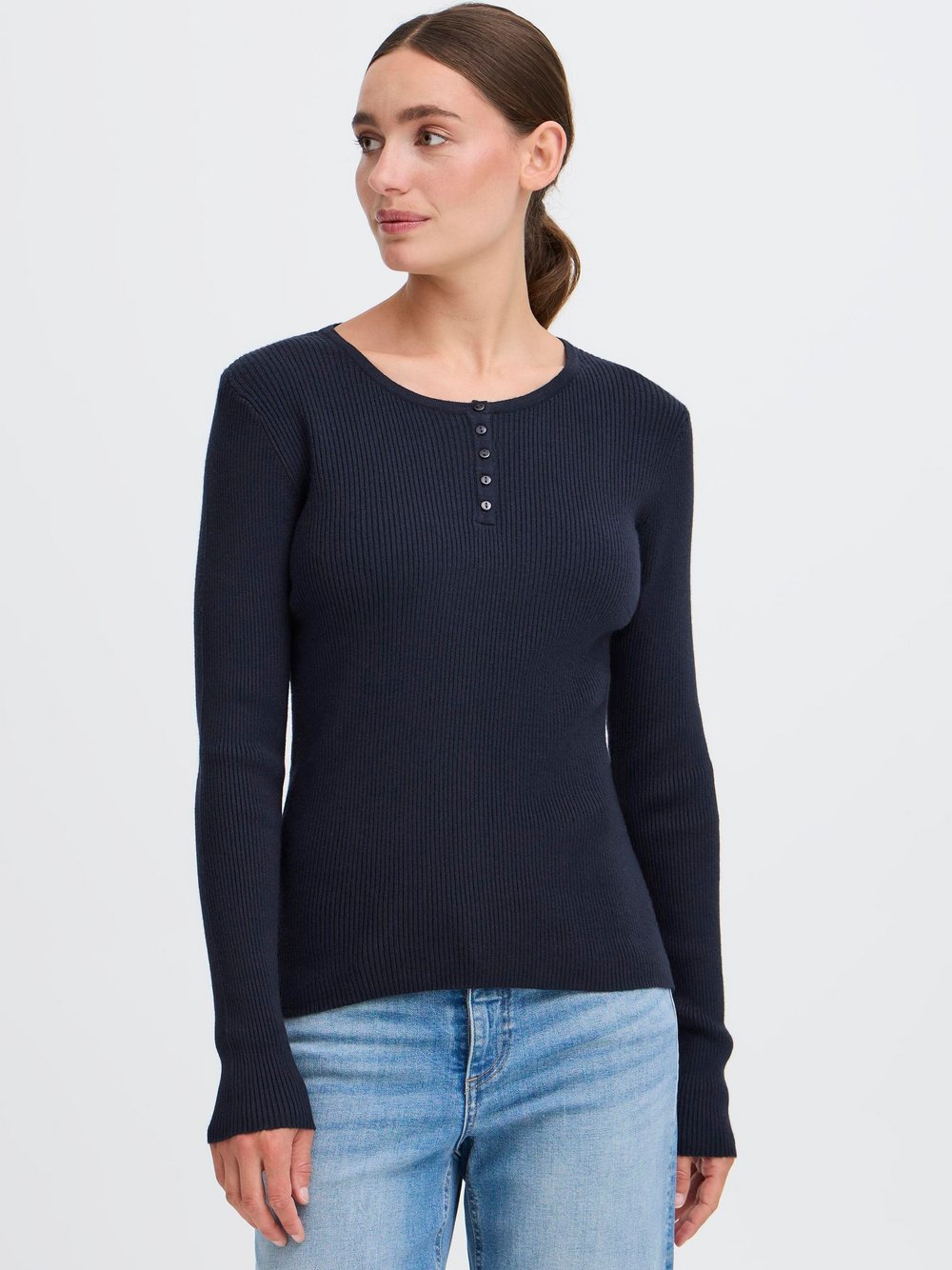 OXMO Langarmshirt Damen Viskose