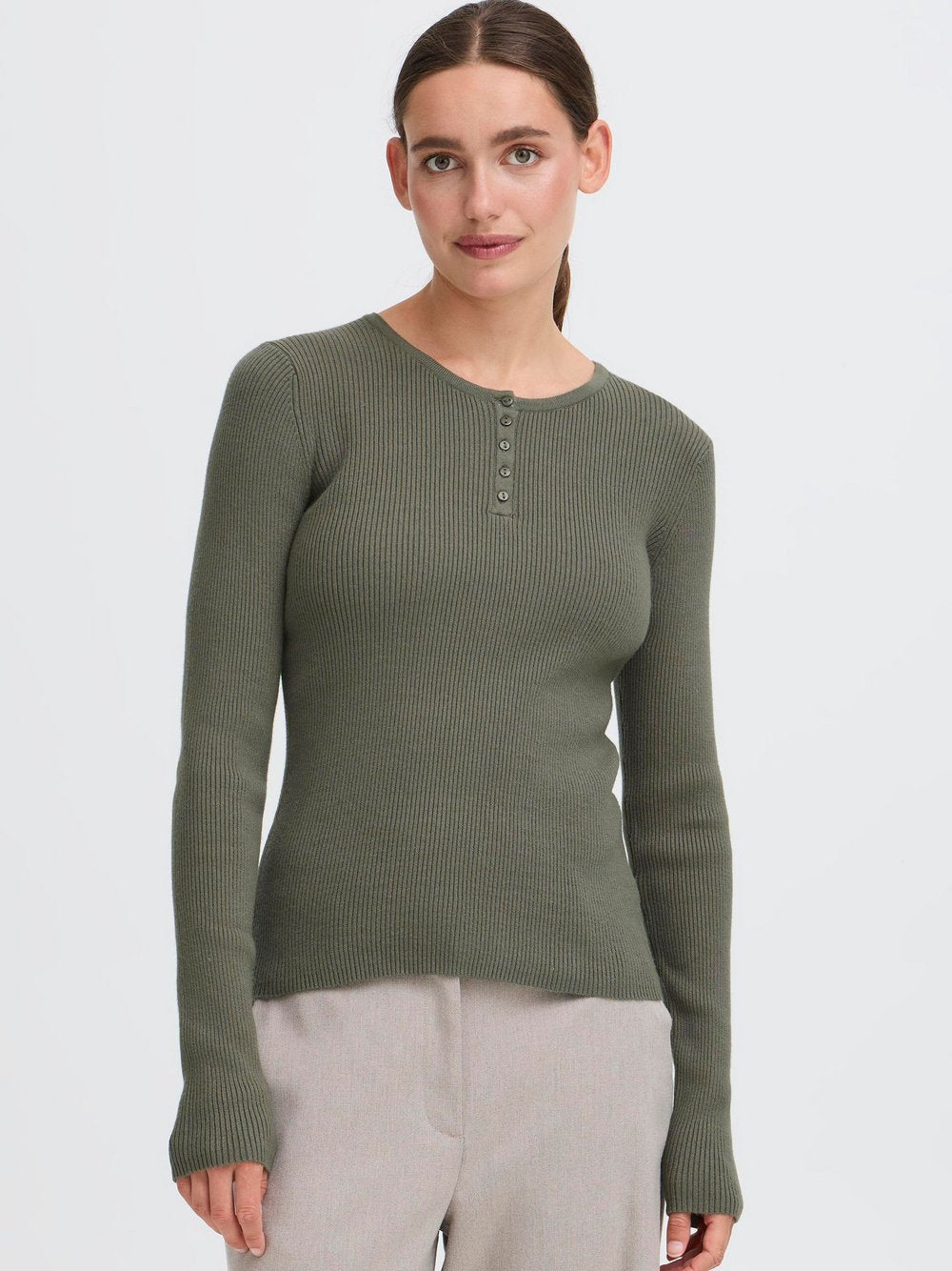 OXMO Langarmshirt Damen Viskose