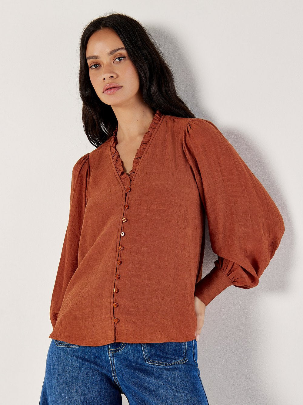 Apricot Bluse Damen Viskose