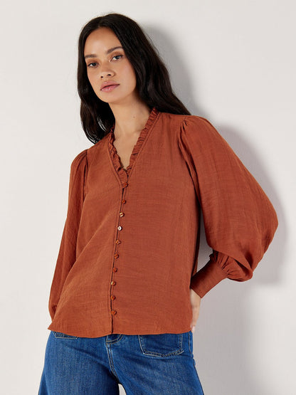 Apricot Bluse Damen Viskose