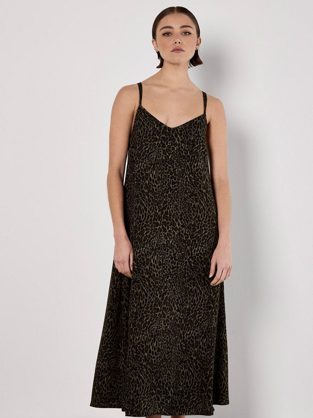 Apricot Maxikleid Damen Viskose bedruckt