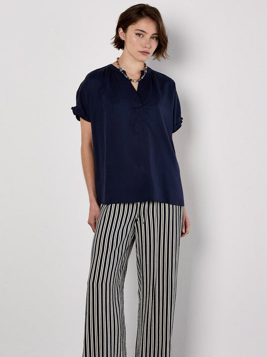 Apricot Hose Damen Viskose gestreift