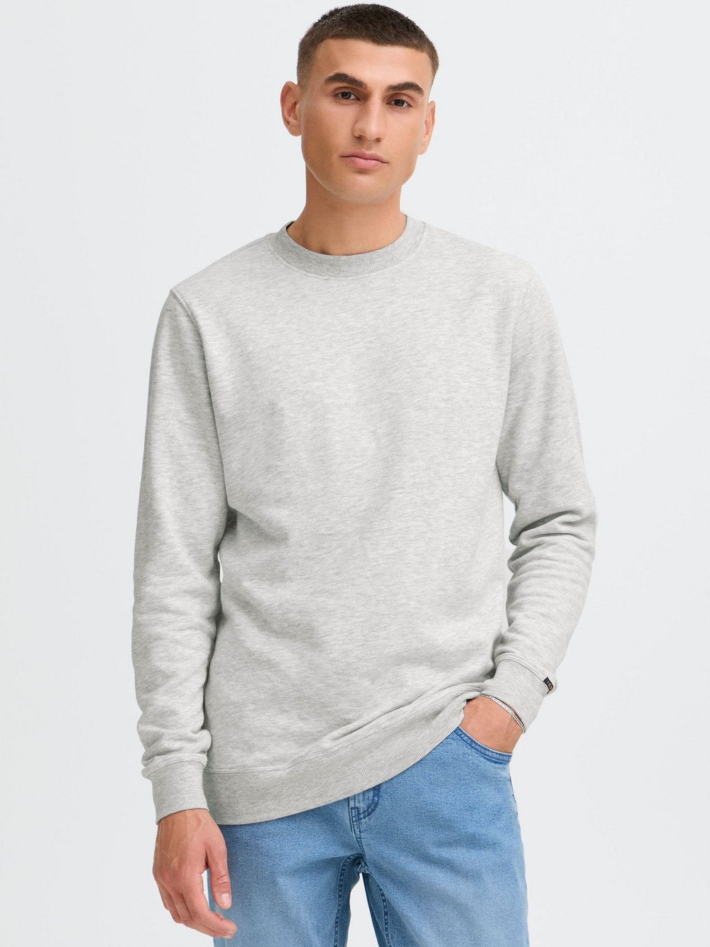 Solid Stehkragenpullover Herren Baumwolle