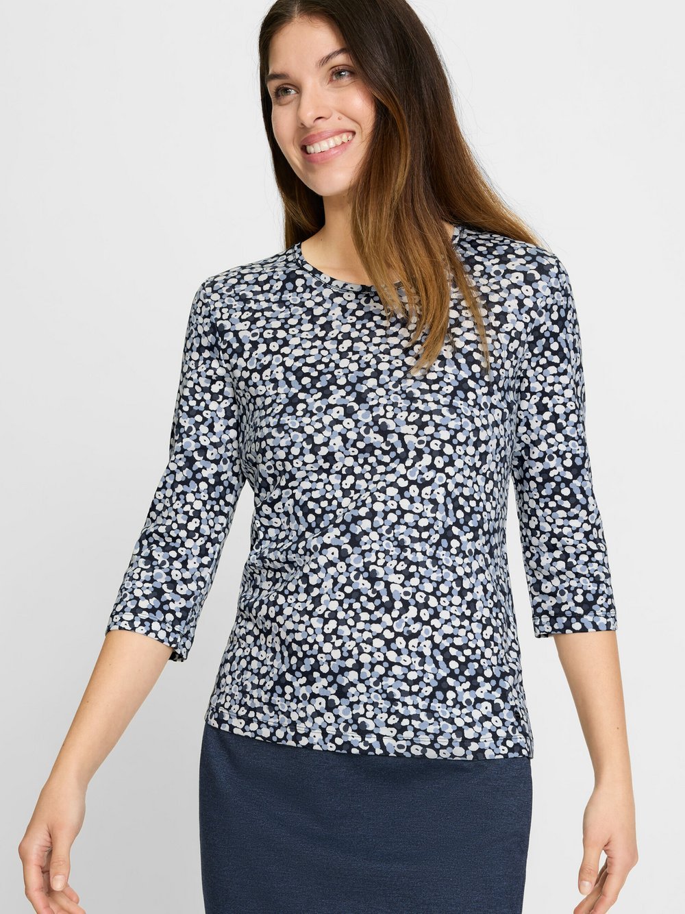 Olsen Shirt Damen Baumwolle bedruckt