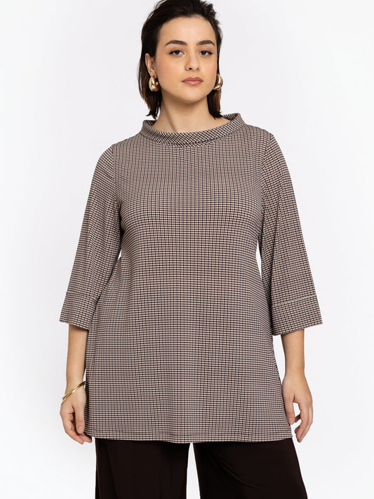 YOEK Tunika Damen kariert