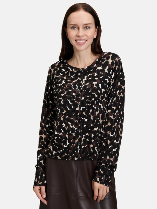 Betty Barclay Feinstrickjacke Damen Viskose gemustert