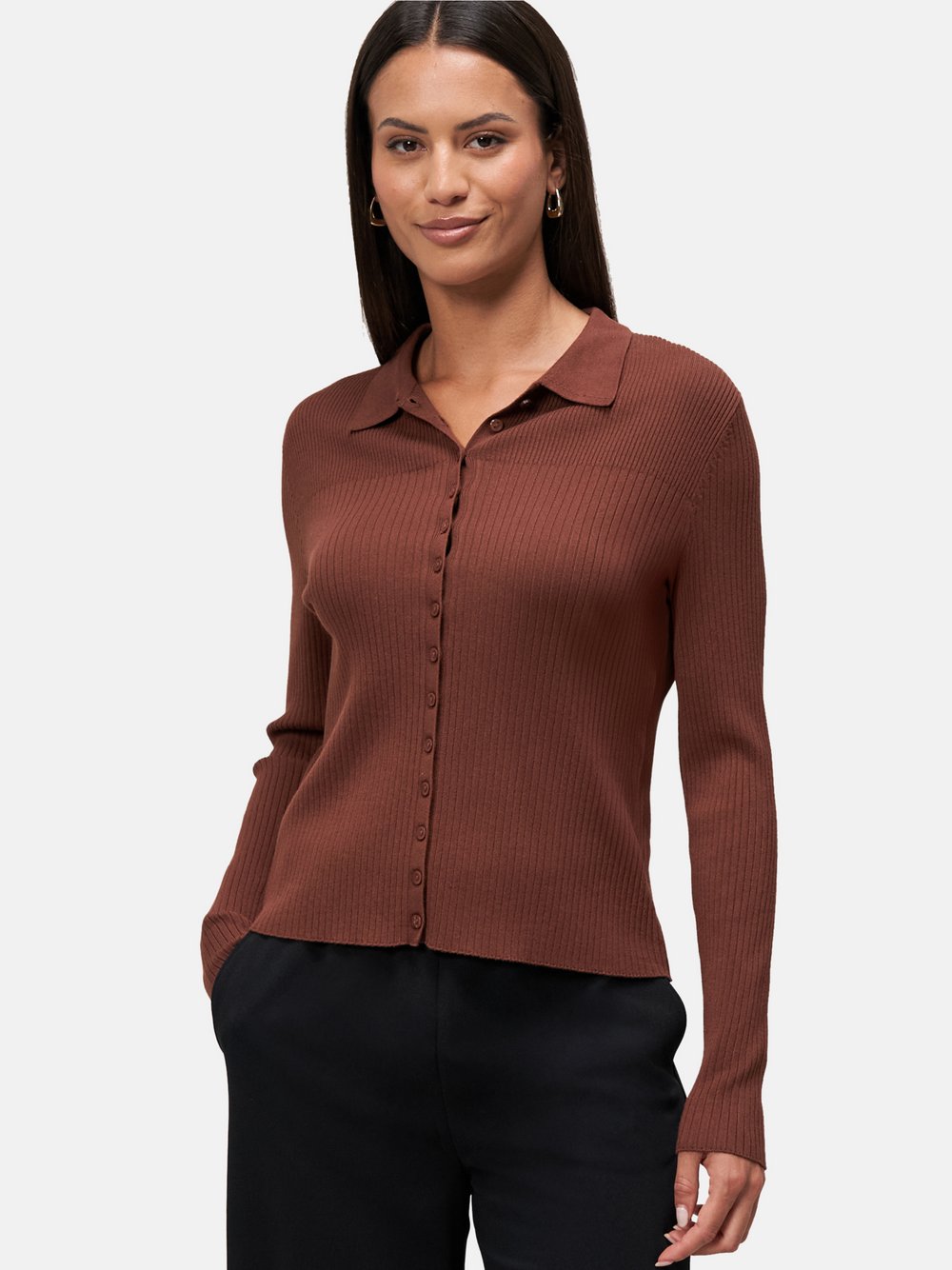 zero Strickjacke Damen Baumwolle gemustert