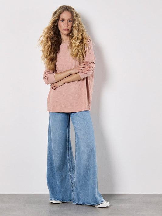 Apricot Blusenshirt Damen Baumwolle