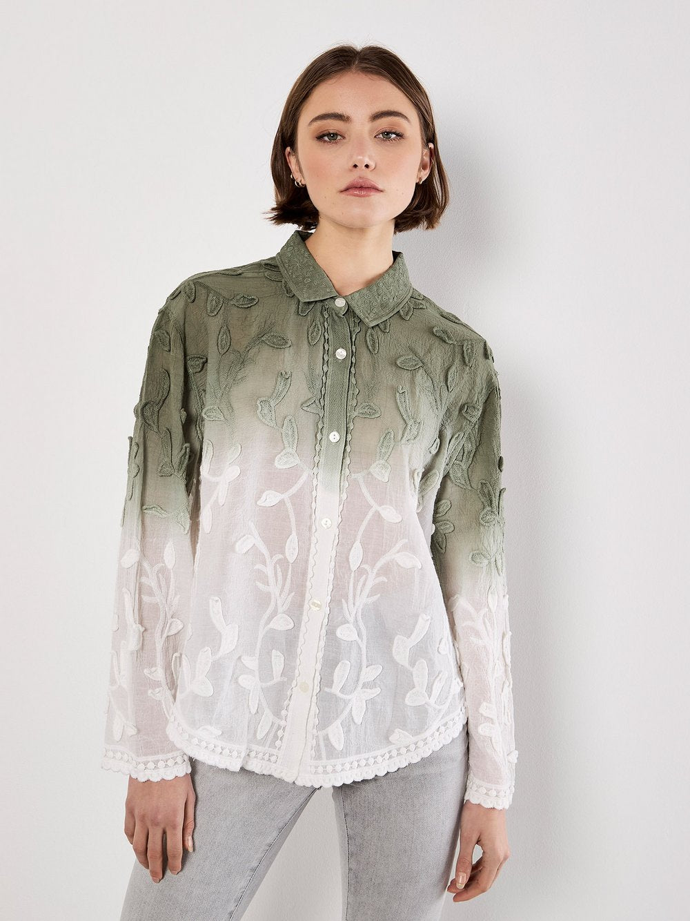 Apricot Bluse Damen Baumwolle