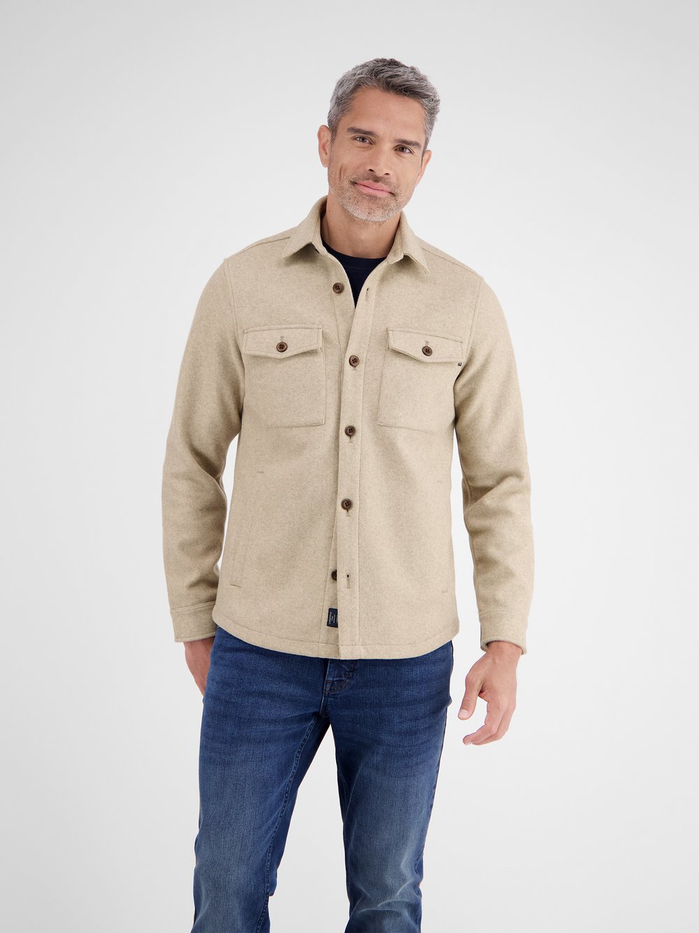 LERROS Langarmhemd Herren Regular Fit