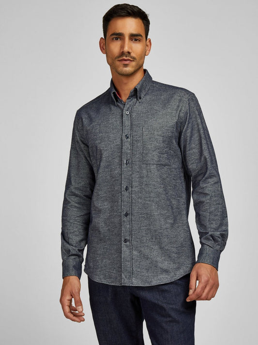 Daniel Hechter Hemd Herren Regular Fit Baumwolle meliert