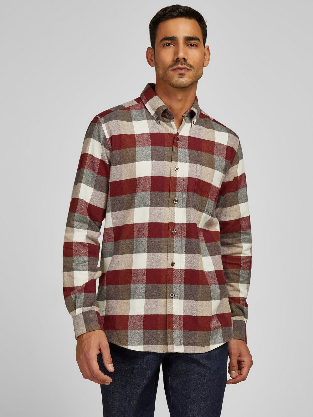 Daniel Hechter Hemd Herren Regular Fit Baumwolle kariert