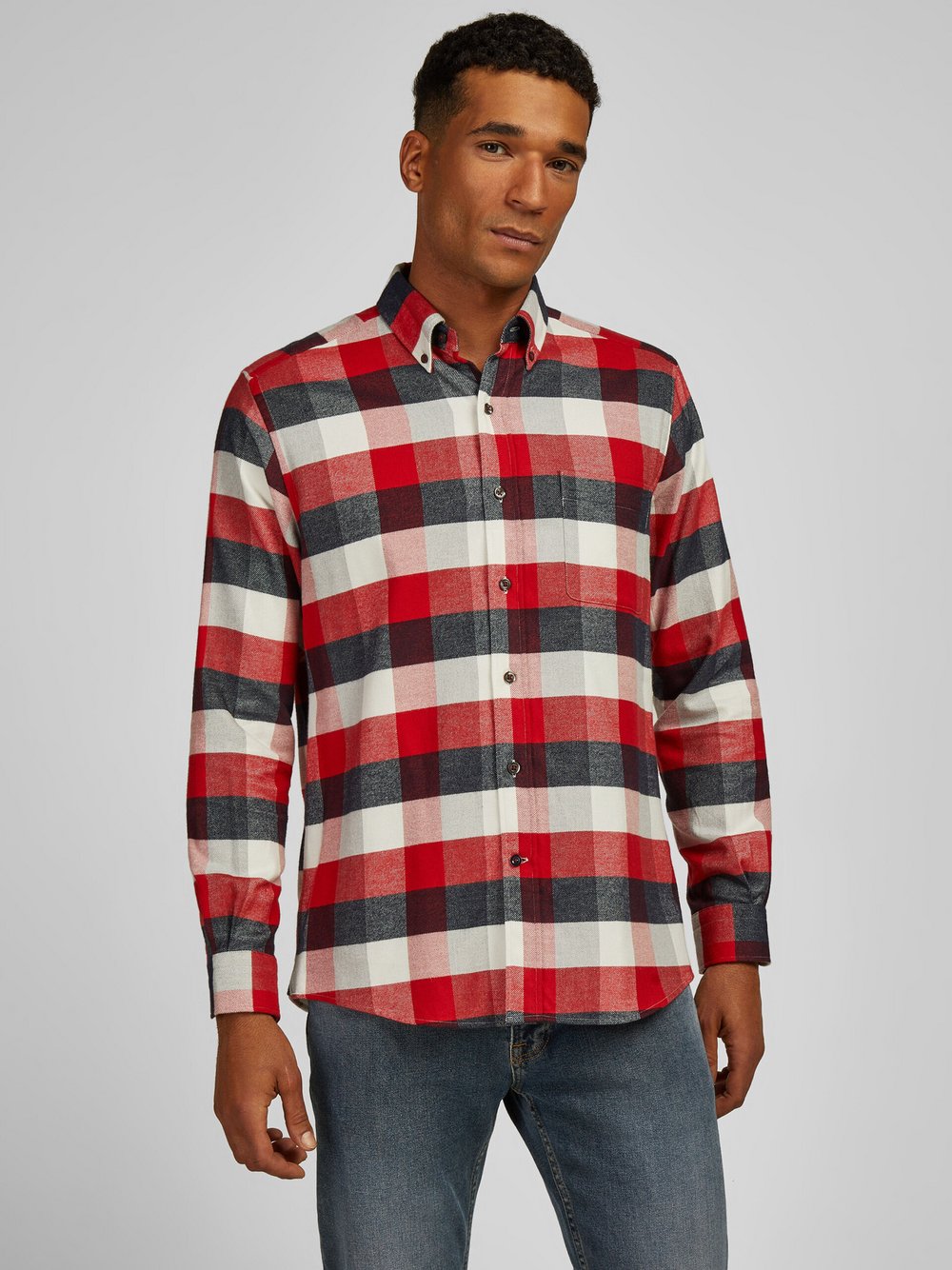 Daniel Hechter Hemd Herren Regular Fit Baumwolle kariert