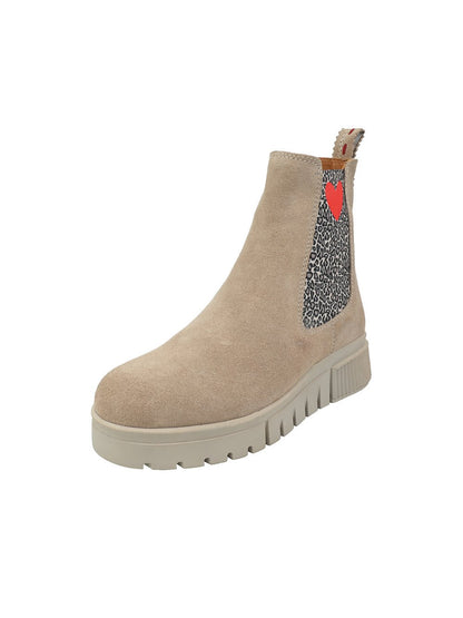 Crickit Chelsea-Boots Damen Leder bedruckt