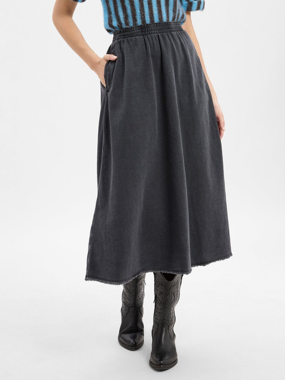 american vintage Jeansrock Damen Baumwolle