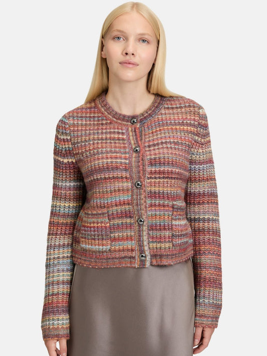 Cartoon Cardigan Damen gemustert