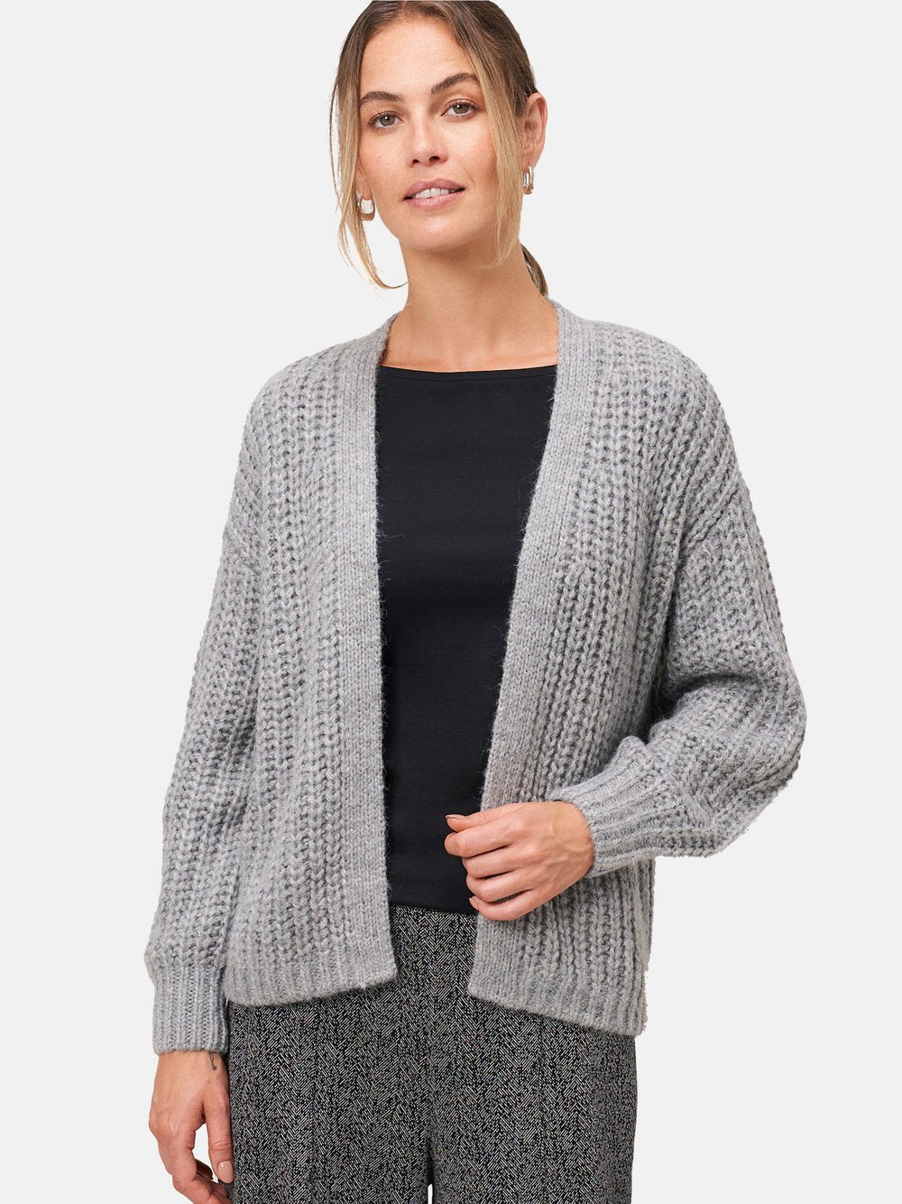 zero Strickjacke Damen Baumwolle gemustert
