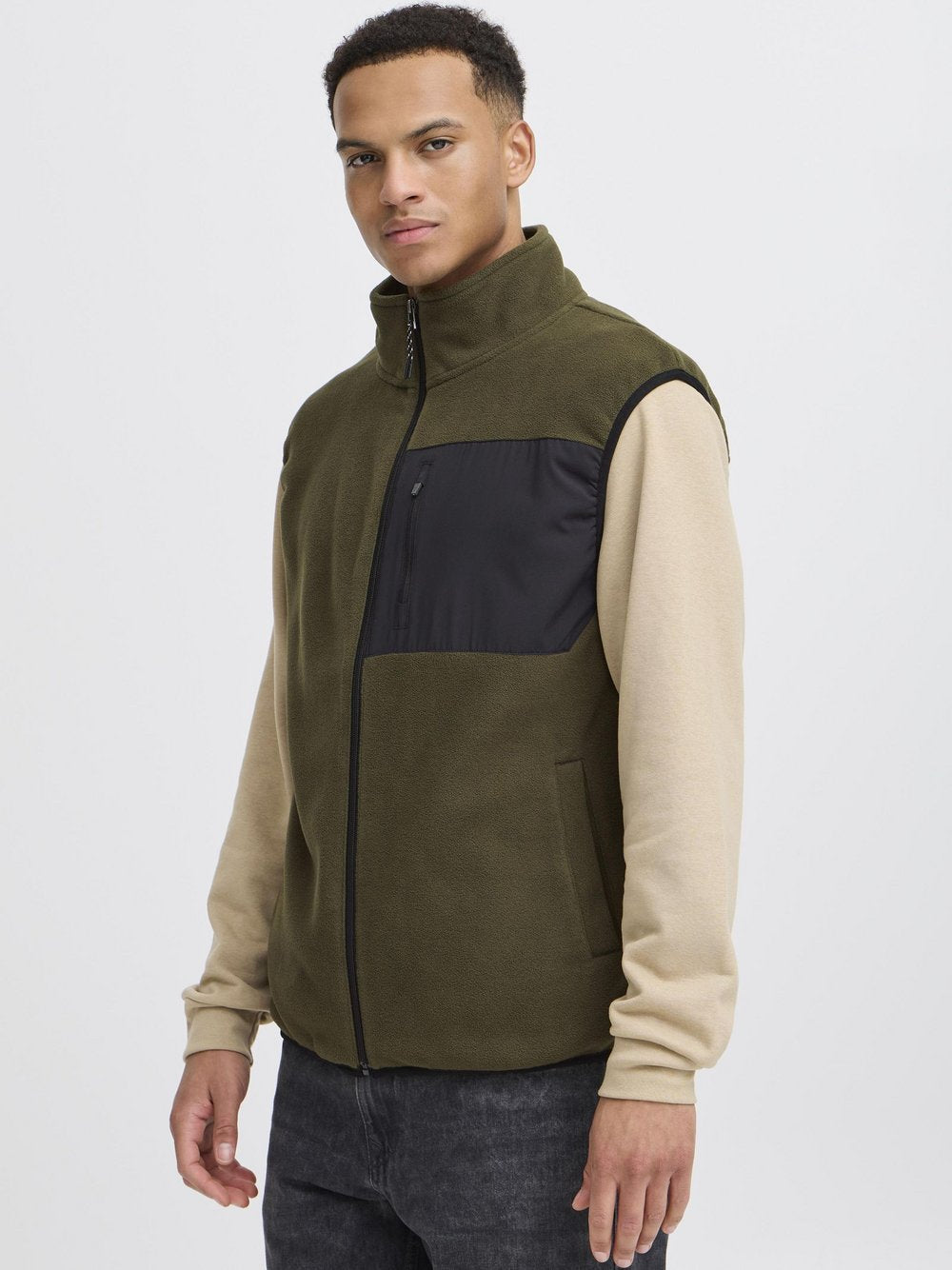 BLEND Fleeceweste Herren