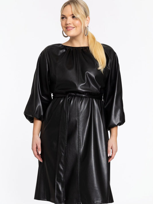 YOEK Kleid Damen Kunstleder