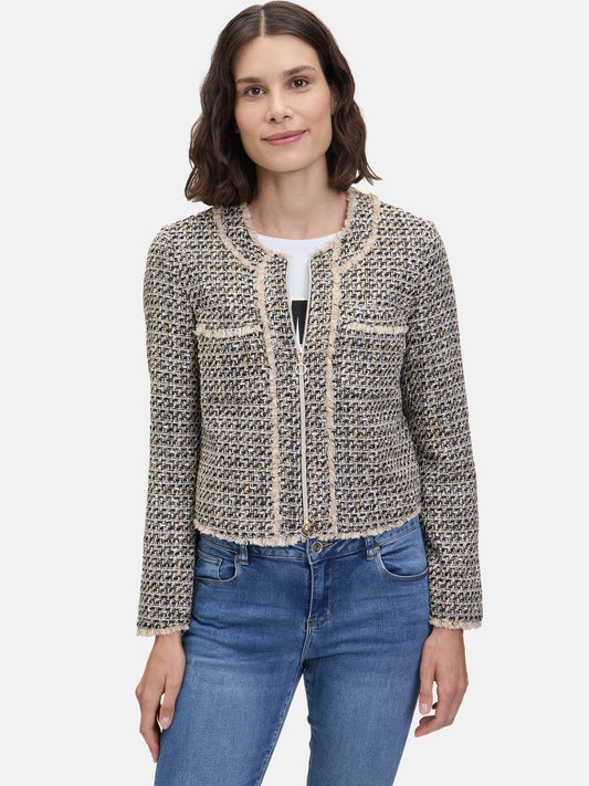 Betty Barclay Blazer-Jacke Damen Baumwolle gemustert