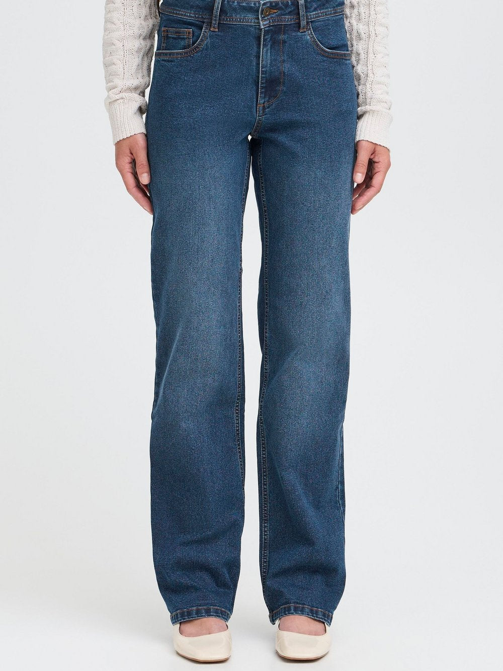 OXMO Straight-Jeans Damen Baumwolle