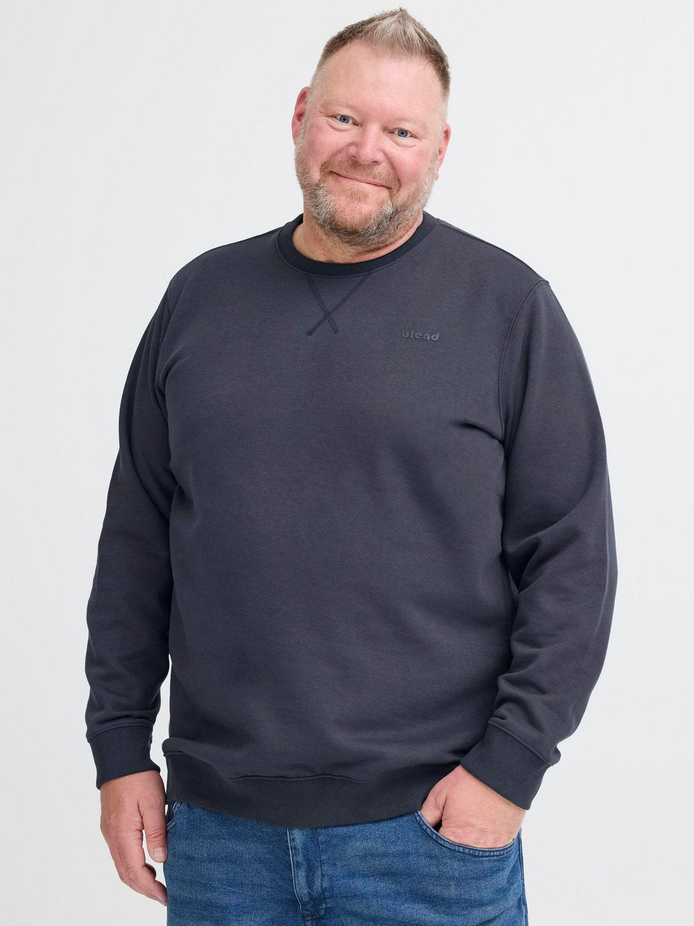 Solid Stehkragenpullover Herren Baumwolle