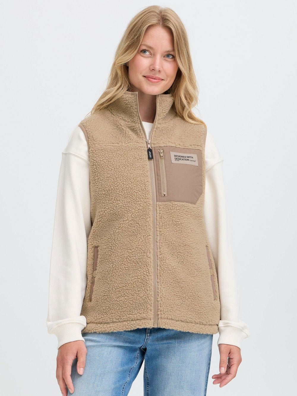 OXMO Plüschweste Damen