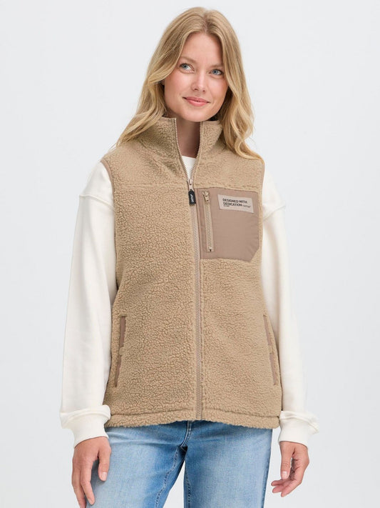 OXMO Plüschweste Damen