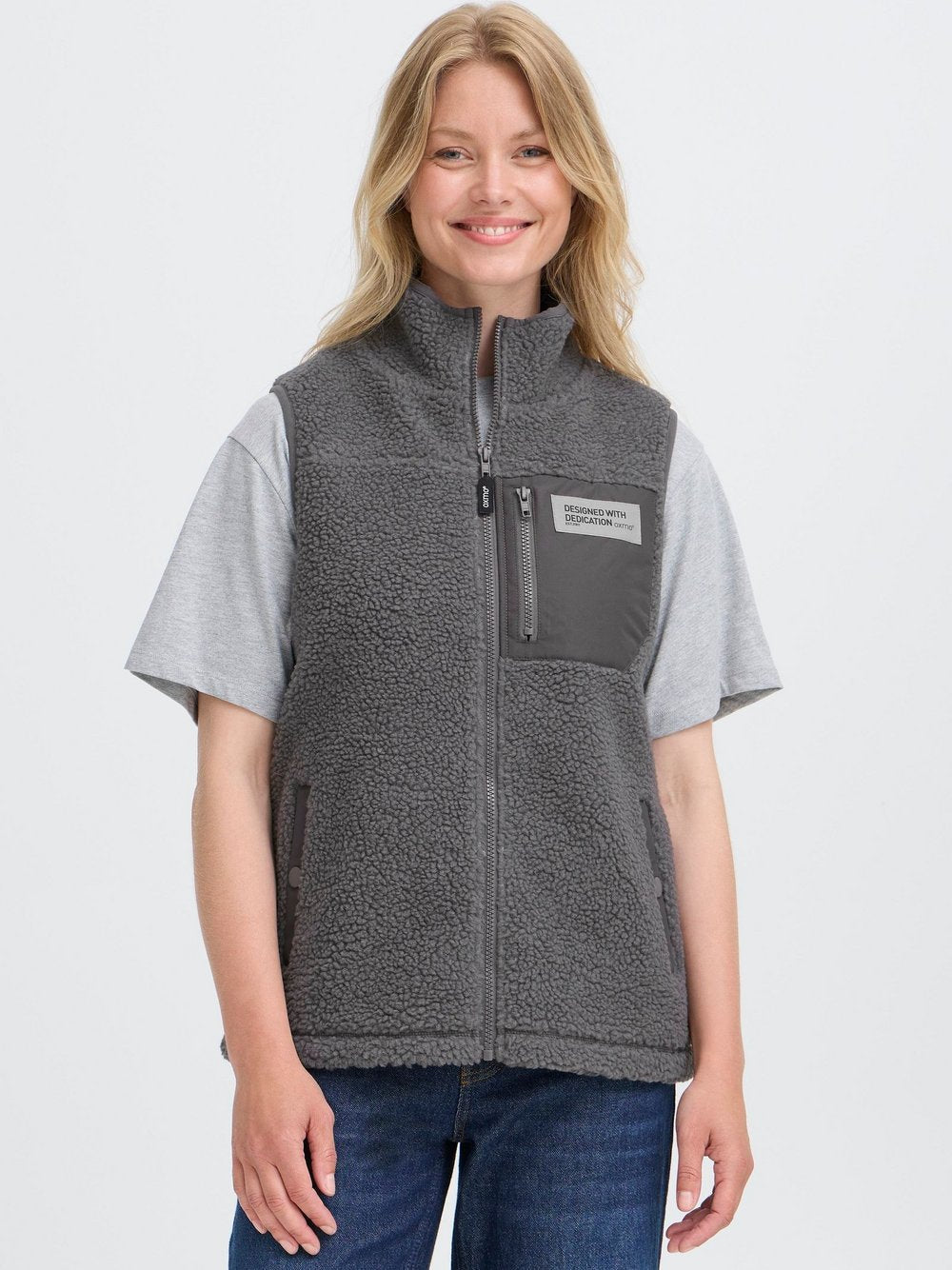 OXMO Plüschweste Damen