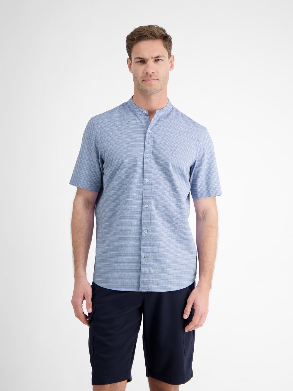 LERROS Kurzarmhemd Herren Regular Fit Baumwolle