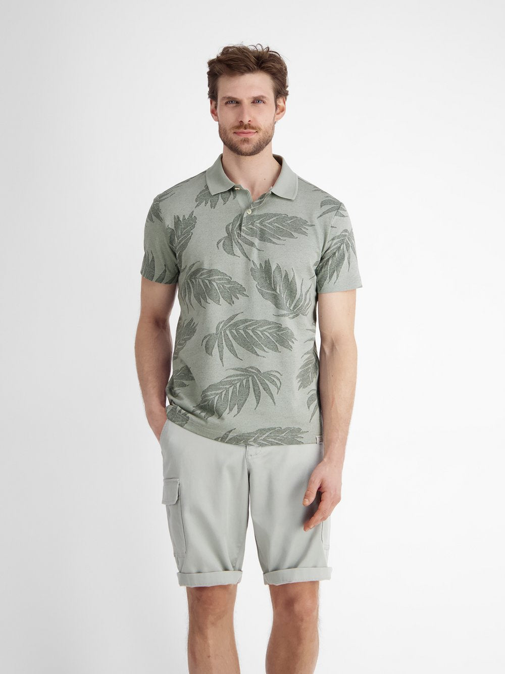 LERROS Poloshirt Herren Baumwolle gemustert