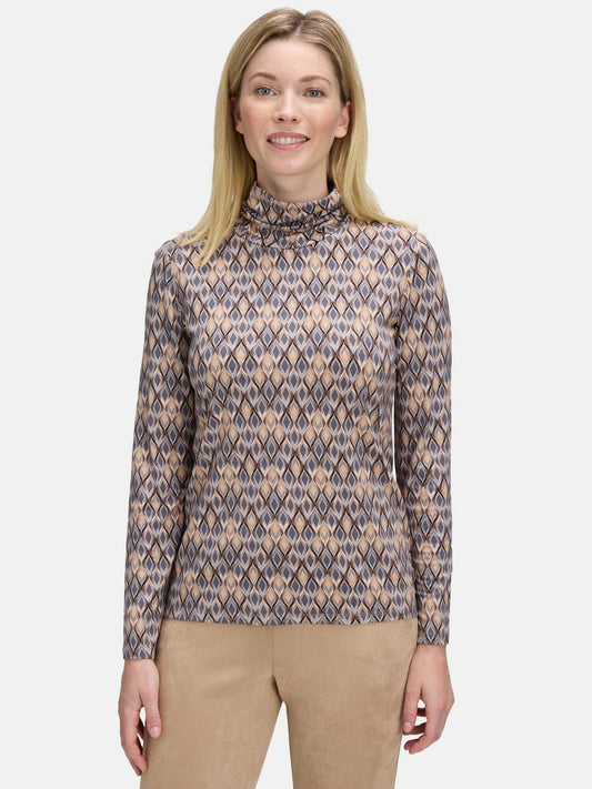 Betty Barclay Rollkragenshirt Damen Viskose gemustert