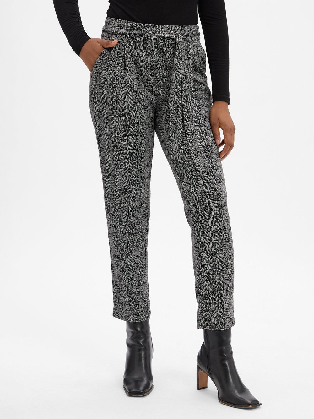 zero Bundfaltenhose Damen gemustert