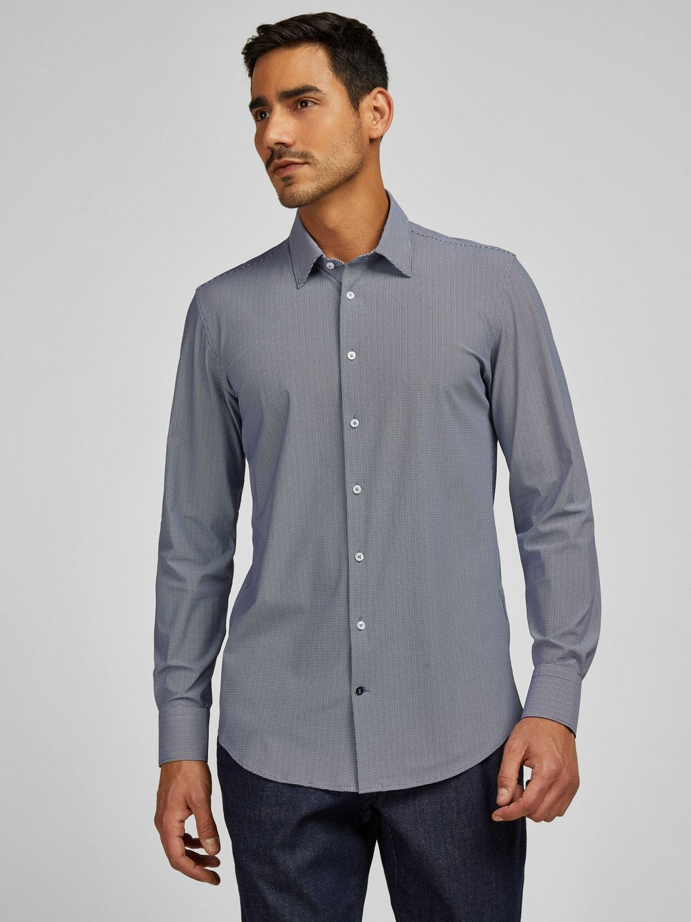 Daniel Hechter Hemd Herren Regular Fit Polyamid kariert