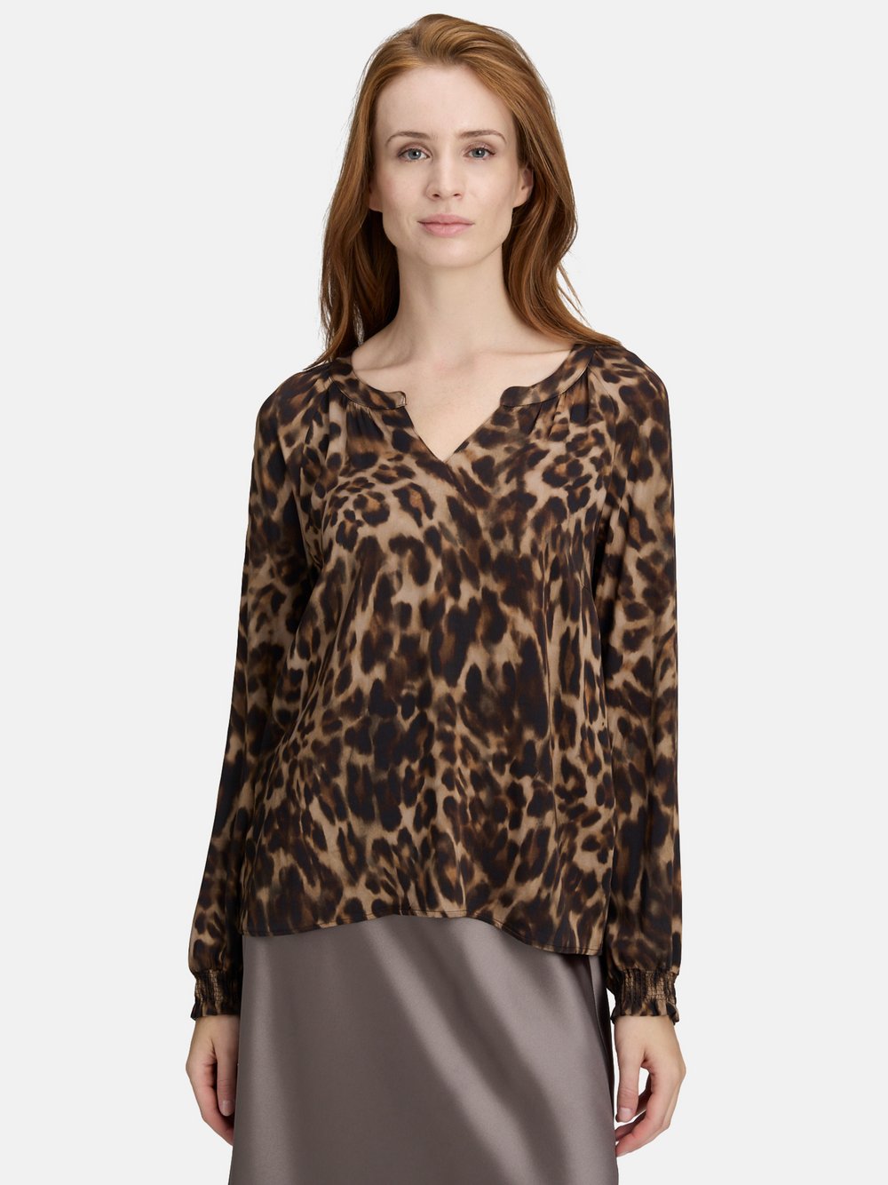 Cartoon Bluse Damen Viskose gemustert