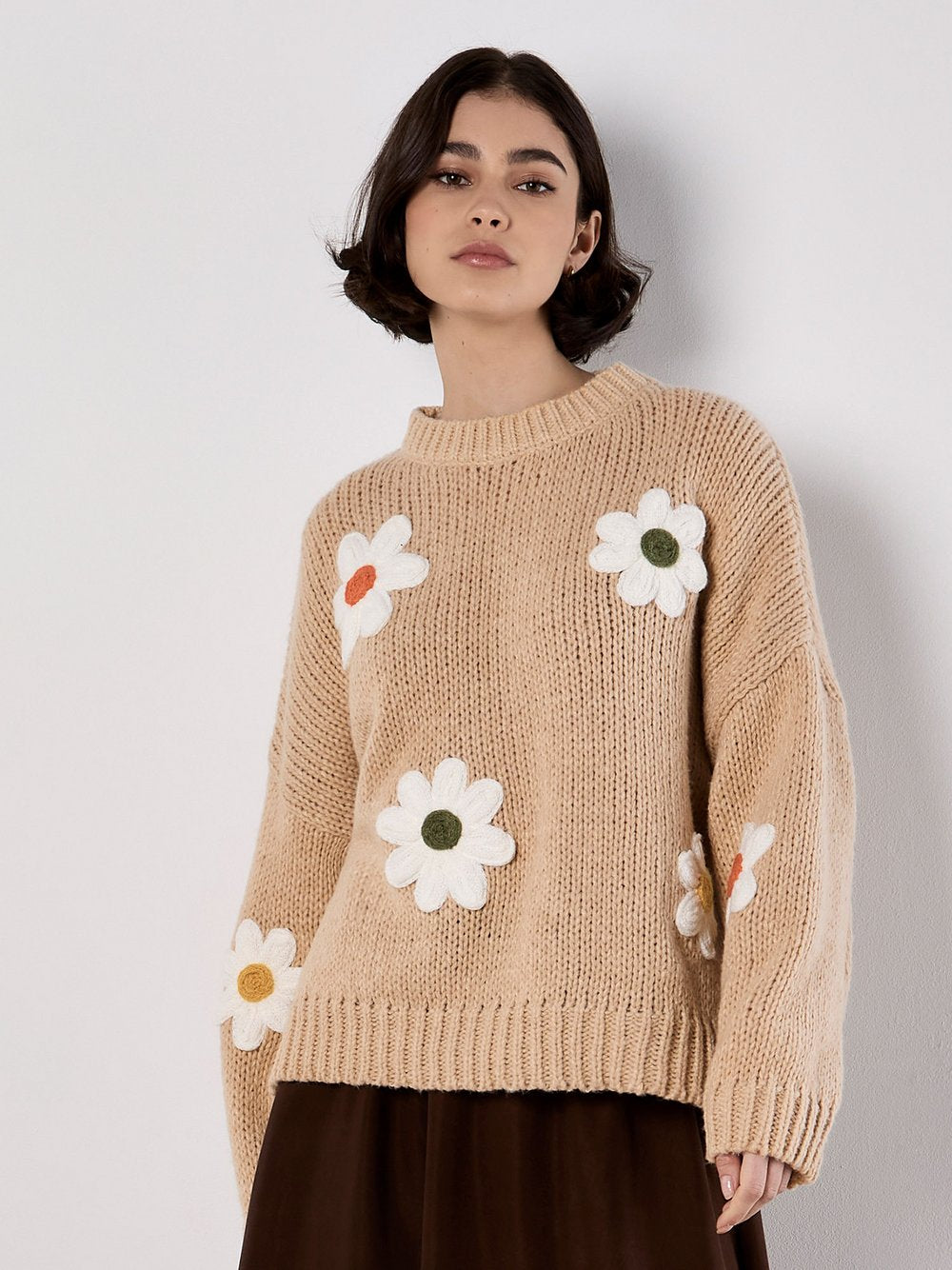 Apricot Pullover Damen bedruckt